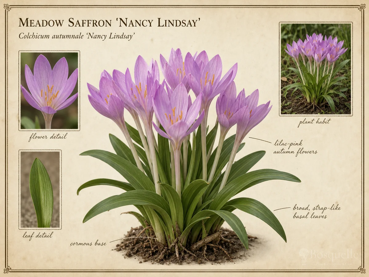 Meadow Saffron 'Nancy Lindsay' botanical diagram
