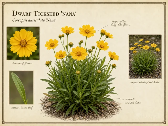 Dwarf Tickseed ‘Nana’ (Coreopsis auriculata ‘Nana’)