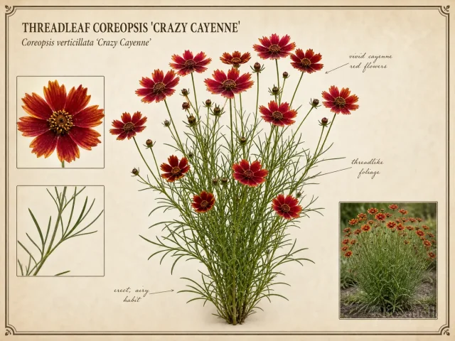 Threadleaf Coreopsis ‘Crazy Cayenne’ (Coreopsis verticillata ‘Crazy Cayenne’)