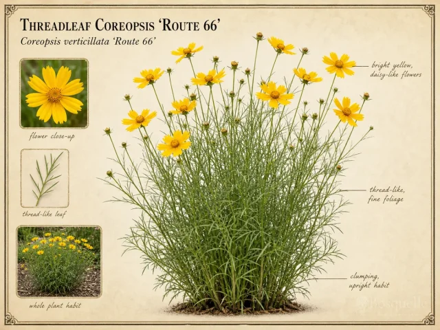 Threadleaf Coreopsis ‘Route 66’ (Coreopsis verticillata ‘Route 66’)