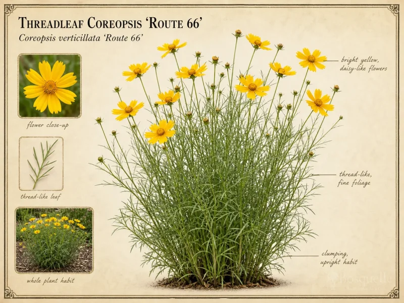 Threadleaf Coreopsis ‘Route 66’ (Coreopsis verticillata ‘Route 66’)