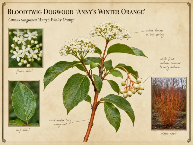 Bloodtwig Dogwood ‘Anny’s Winter Orange’ (Cornus sanguinea ‘Anny’s Winter Orange’)