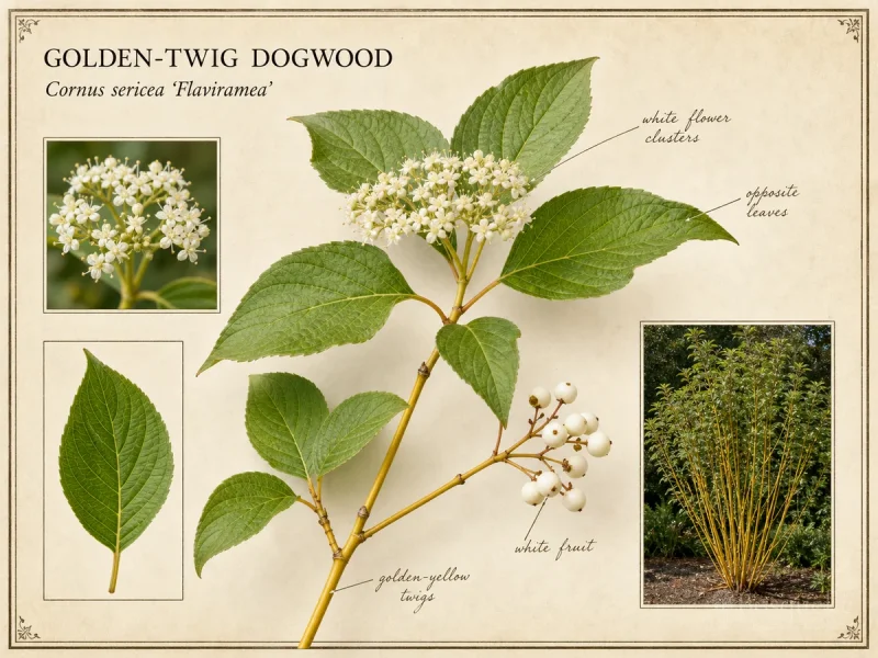 Golden-Twig Dogwood (Cornus sericea ‘Flaviramea’)