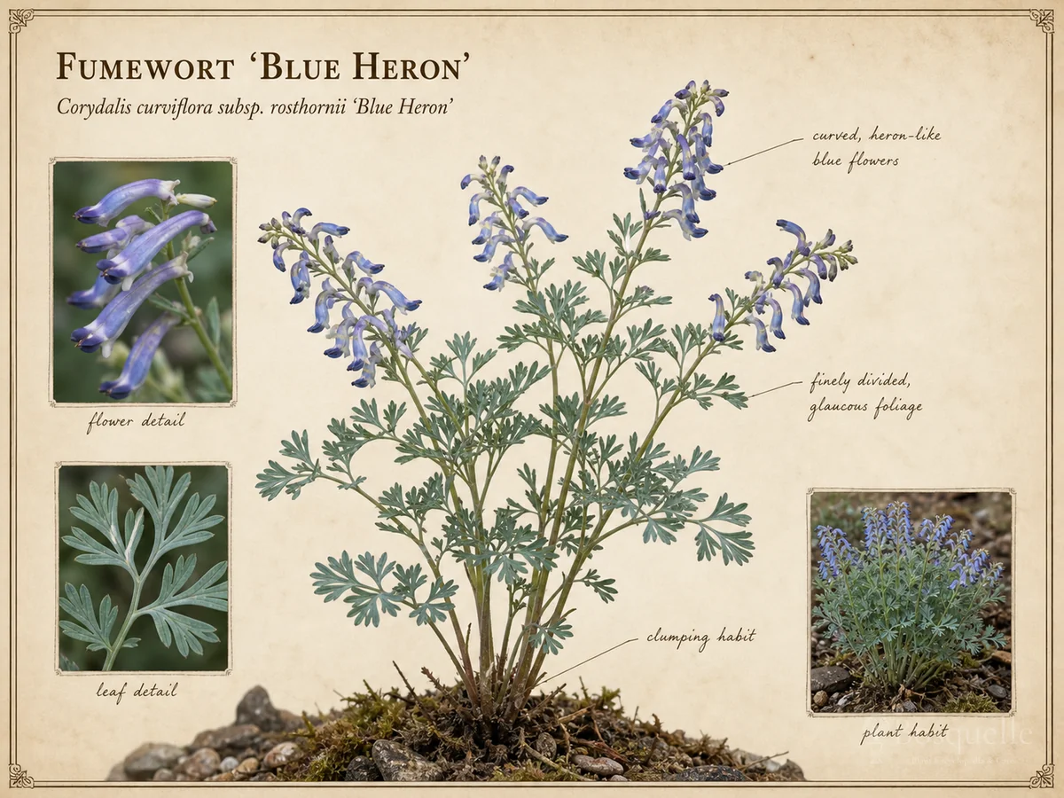 Fumewort ‘Blue Heron’ (Corydalis curviflora subsp. rosthornii ‘Blue Heron’)