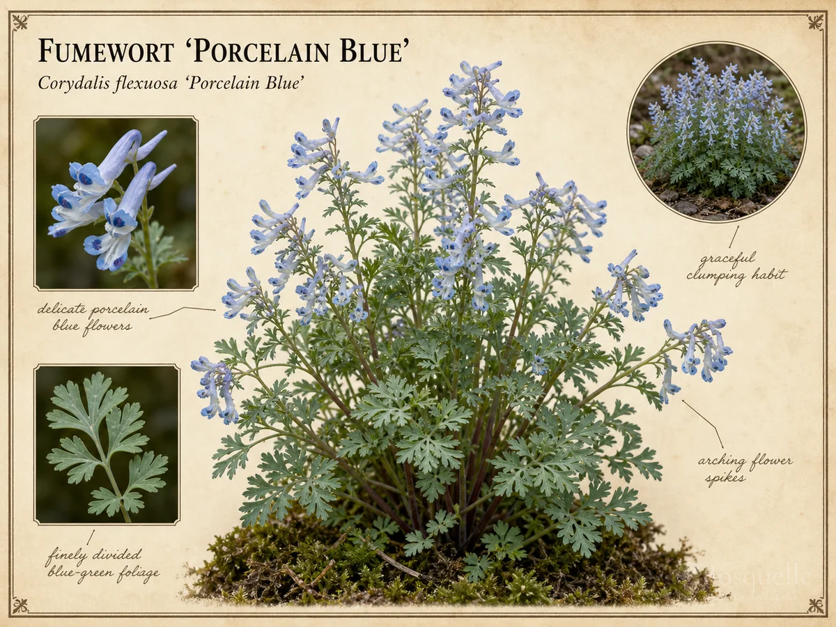 Fumewort ‘Porcelain Blue’ (Corydalis flexuosa ‘Porcelain Blue’)