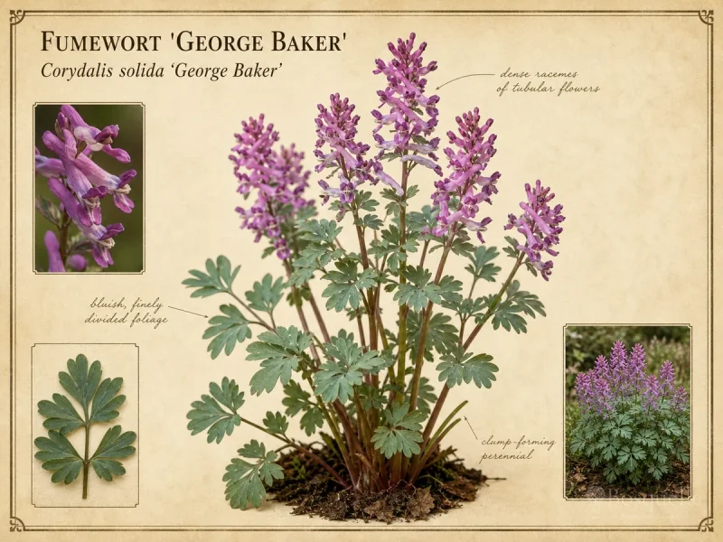 Fumewort ‘George Baker’ (Corydalis solida ‘George Baker’)