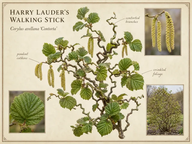 Harry Lauder’s Walking Stick (Corylus avellana ‘Contorta’)