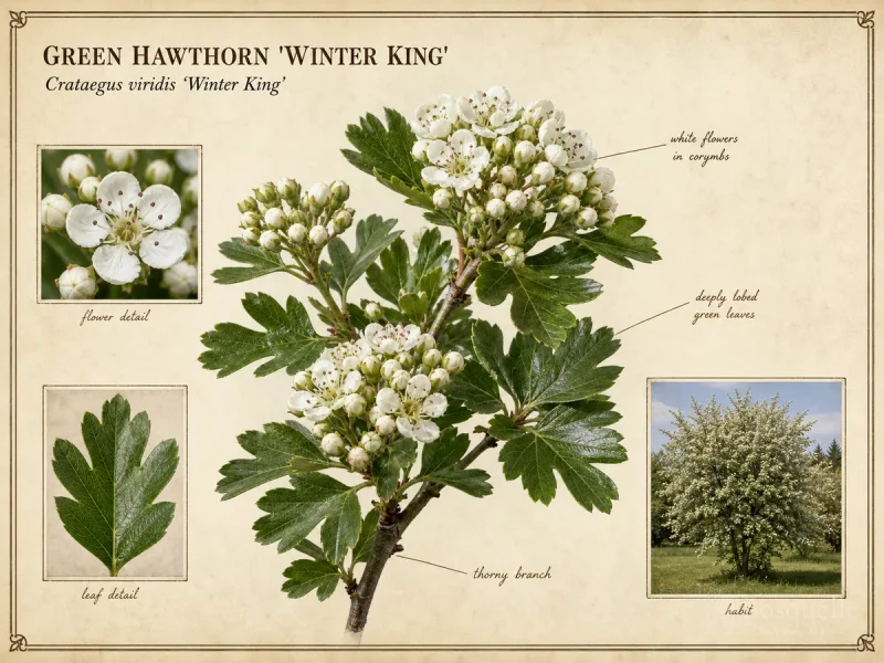Green Hawthorn ‘Winter King’ (Crataegus viridis ‘Winter King’)
