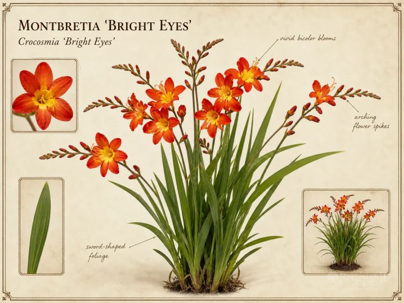 Montbretia 'Bright Eyes' — Tall red / hot spike (4)