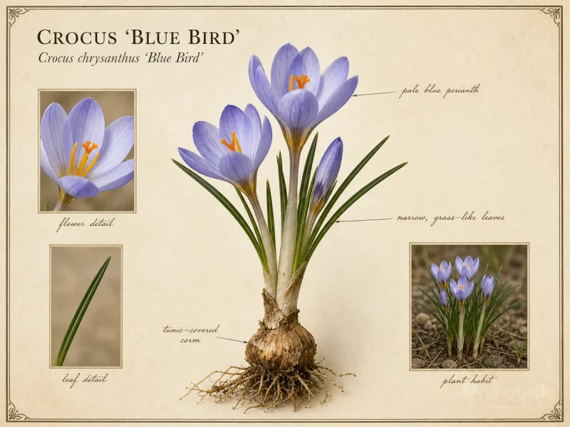 Crocus ‘Blue Bird’ (Crocus chrysanthus ‘Blue Bird’)