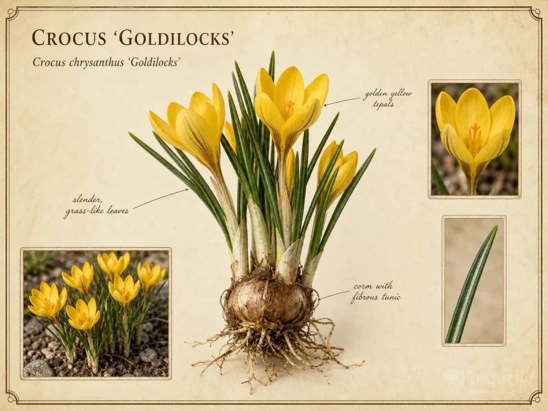 Crocus ‘Goldilocks’ (Crocus chrysanthus ‘Goldilocks’)
