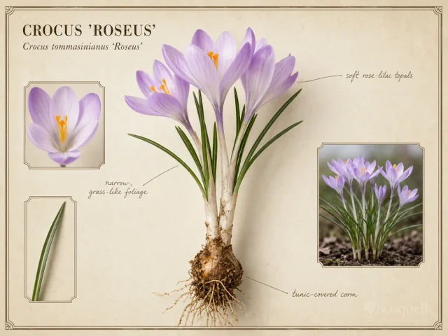 Crocus ‘Roseus’ (Crocus tommasinianus ‘Roseus’)