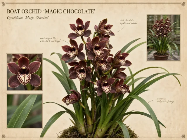 Boat Orchid ‘Magic Chocolate’ (Cymbidium ‘Magic Chocolate’)