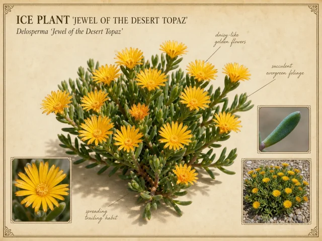 Ice Plant ‘Jewel of the Desert Topaz’ (Delosperma ‘Jewel of the Desert Topaz’)