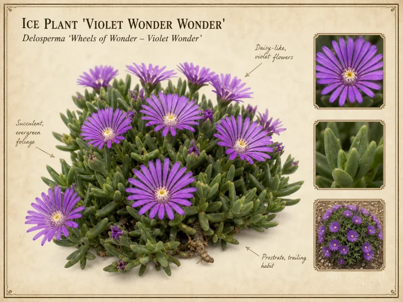 Ice Plant ‘Violet Wonder Wonder’ (Delosperma ‘Wheels of Wonder – Violet Wonder’)