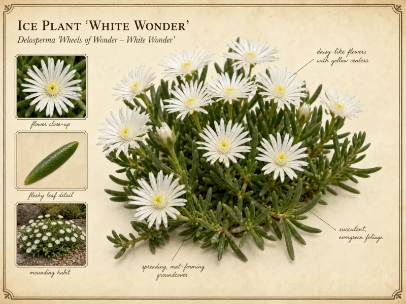 Ice Plant ‘White Wonder’ (Delosperma ‘Wheels of Wonder – White Wonder’)