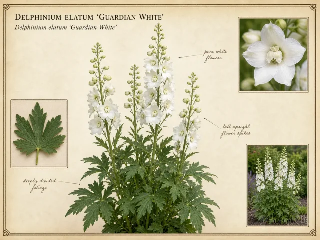 Delphinium elatum ‘Guardian White’ (Delphinium ‘Guardian White’)