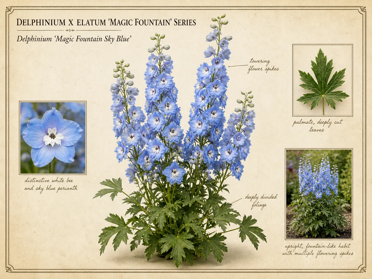 Delphinium x elatum 'Magic Fountain' Series