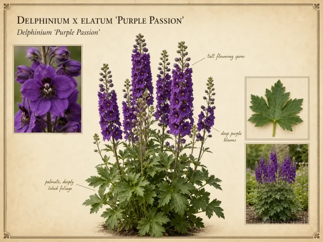 Delphinium x elatum ‘Purple Passion’ (Delphinium ‘Purple Passion’)
