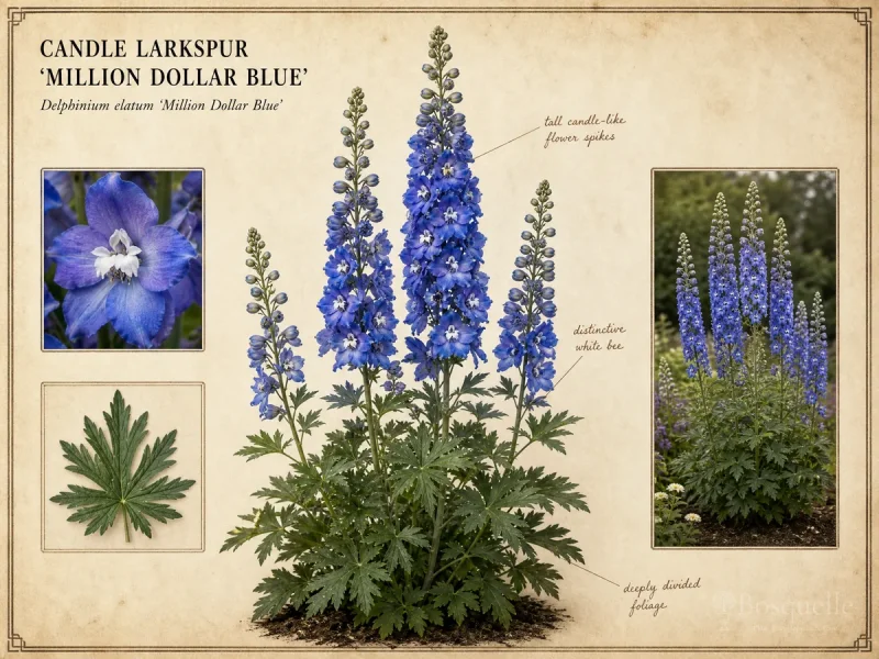 Candle Larkspur 'Million Dollar Blue'