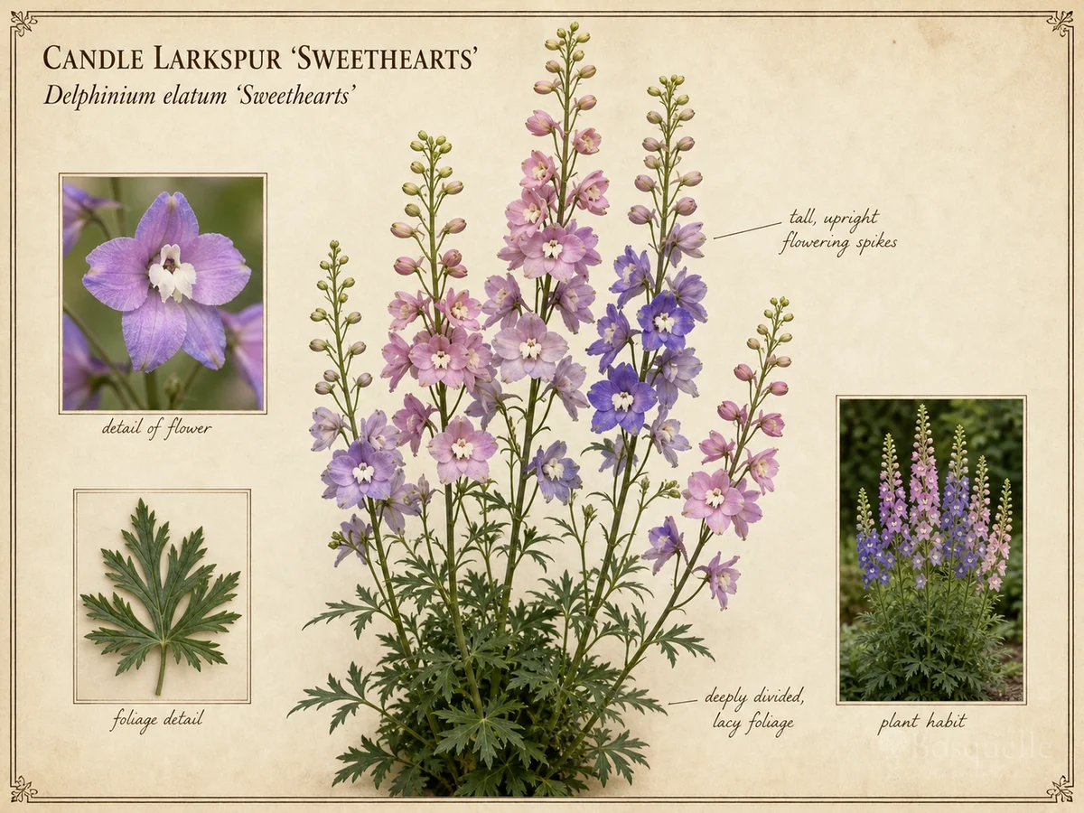 Candle Larkspur 'Sweethearts'