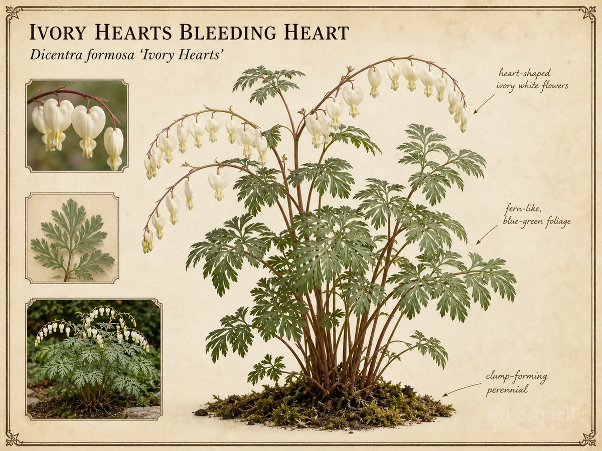 Ivory Hearts Bleeding Heart (Dicentra formosa ‘Ivory Hearts’)