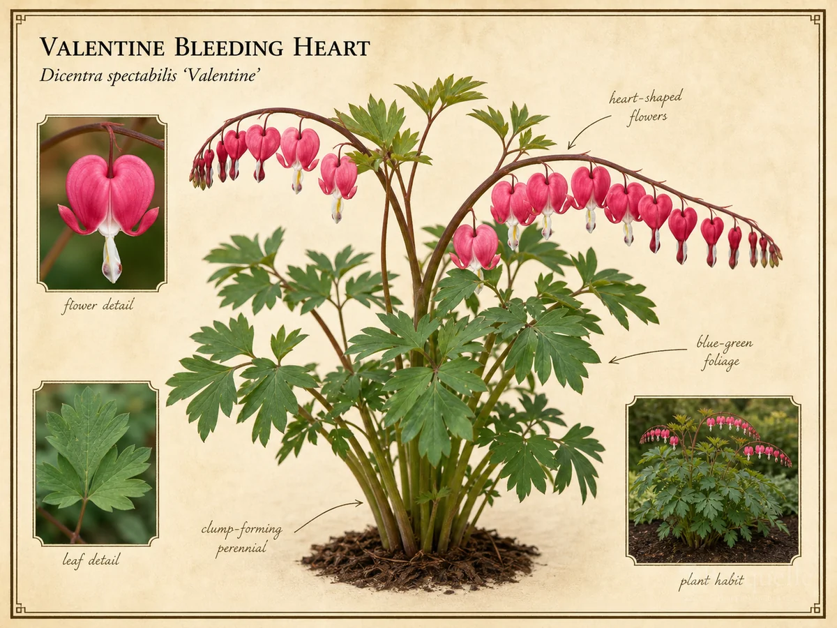 Valentine Bleeding Heart (Dicentra spectabilis ‘Valentine’)