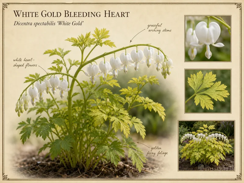 White Gold Bleeding Heart (Dicentra spectabilis ‘White Gold’)