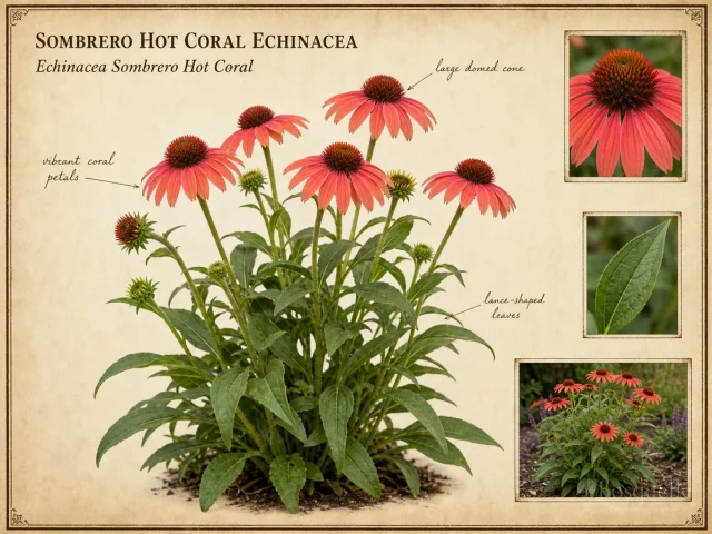 Sombrero Hot Coral Echinacea
