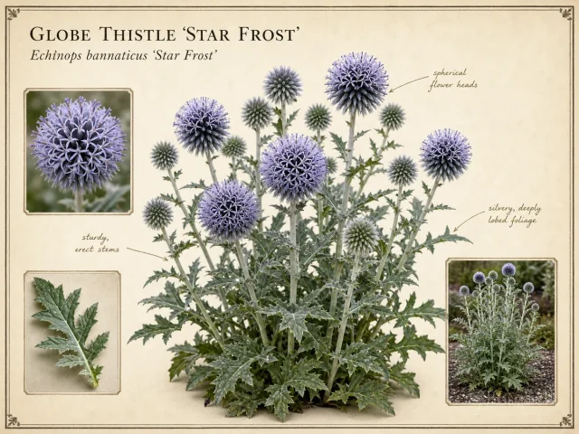Globe Thistle ‘Star Frost’ (Echinops bannaticus ‘Star Frost’)