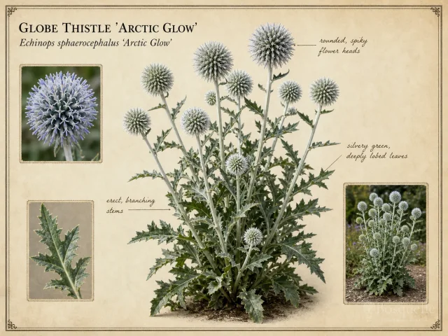 Globe Thistle ‘Arctic Glow’ (Echinops sphaerocephalus ‘Arctic Glow’)