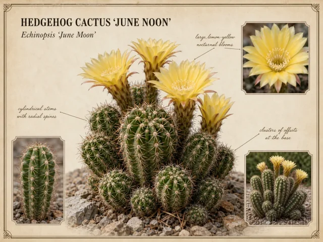 Hedgehog Cactus ‘June Noon’ (Echinopsis ‘June Moon’)