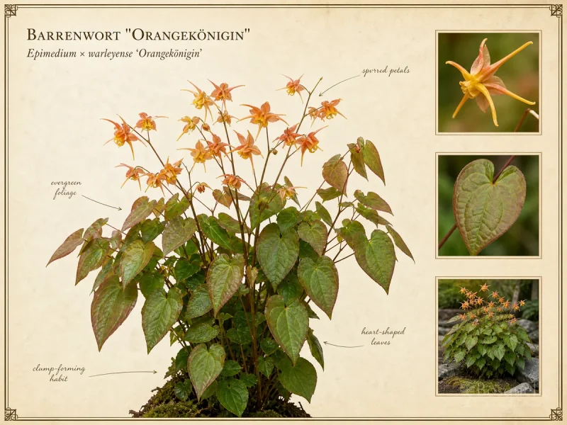 Barrenwort ”Orangekönigin” (Epimedium × warleyense ‘Orangekönigin’)