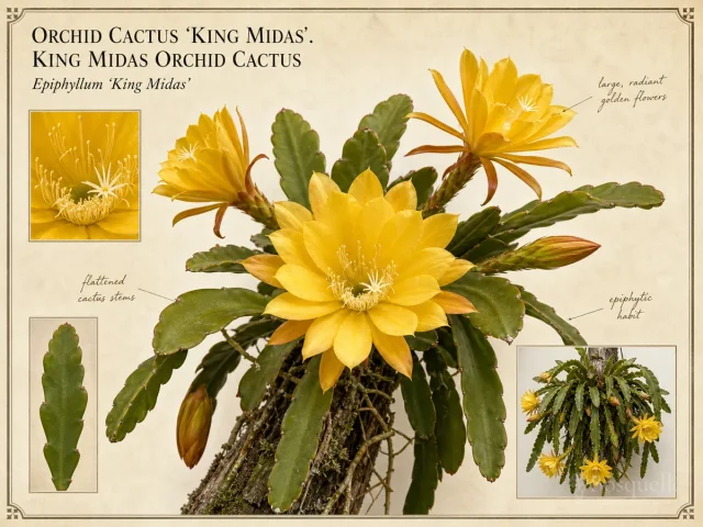 Orchid Cactus 'King Midas'. King Midas Orchid Cactus — Give it bright shade, mix that stays lightly mois…