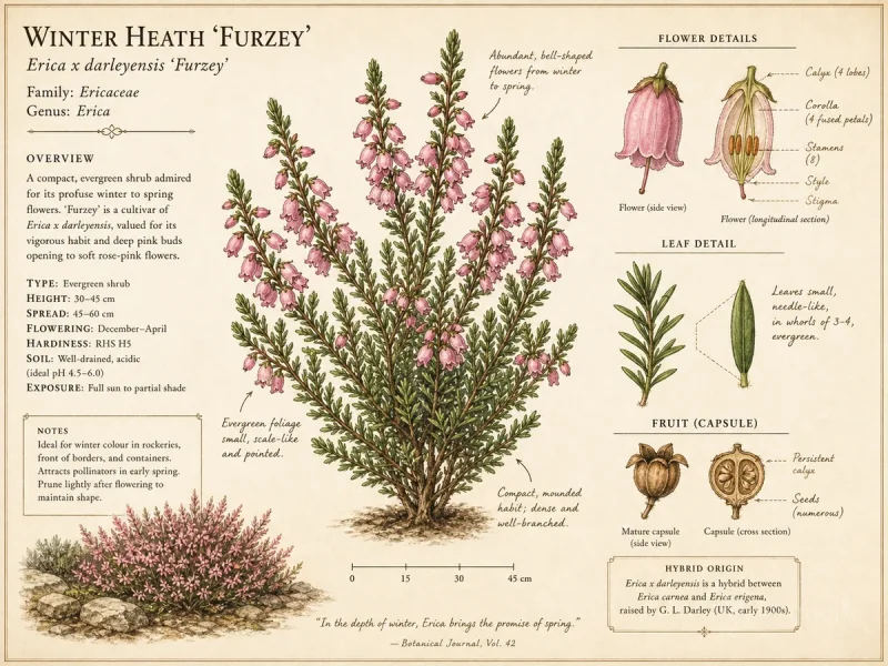 Winter Heath ‘Furzey’ (Erica x darleyensis ‘Furzey’)