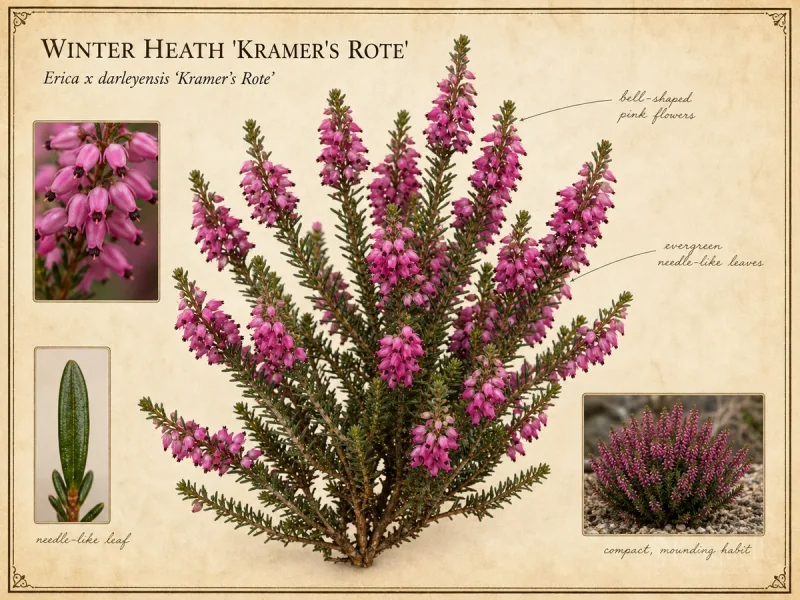 Winter Heath ‘Kramer’s Rote’ (Erica x darleyensis ‘Kramer’s Rote’)