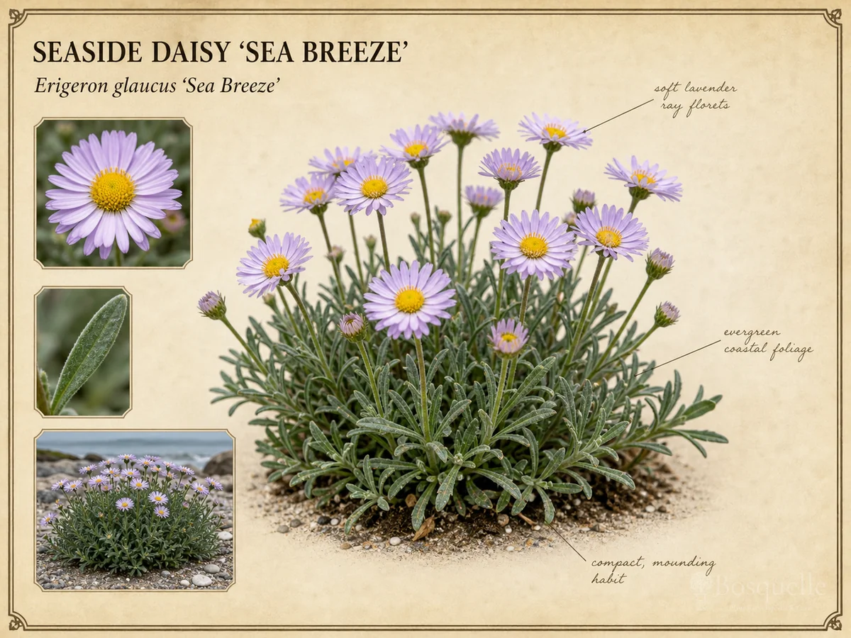 Seaside Daisy ‘Sea Breeze’ (Erigeron glaucus ‘Sea Breeze’)