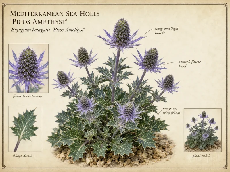 Mediterranean Sea Holly ‘Picos Amethyst’ (Eryngium bourgatii ‘Picos Amethyst’)