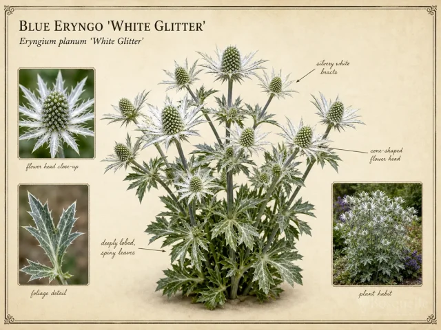 Blue Eryngo ‘White Glitter’ (Eryngium planum ‘White Glitter’)
