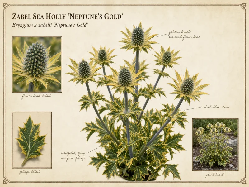 Zabel Sea Holly ‘Neptune’s Gold’ (Eryngium x zabelii ‘Neptune’s Gold’)