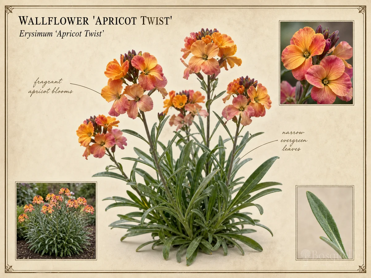 Wallflower ‘Apricot Twist’ (Erysimum ‘Apricot Twist’)