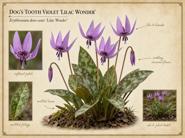 Dog’s Tooth Violet ‘Lilac Wonder’ (Erythronium dens-canis ‘Lilac Wonder’)