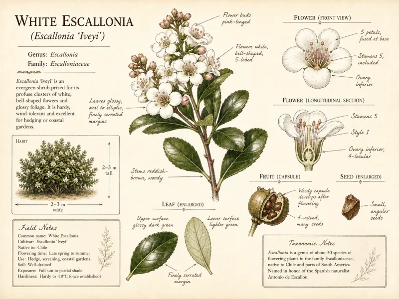 White Escallonia (Escallonia ‘Iveyi’)