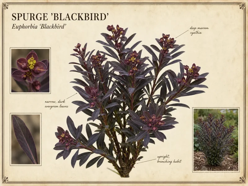 Spurge ‘Blackbird’ (Euphorbia ‘Blackbird’)