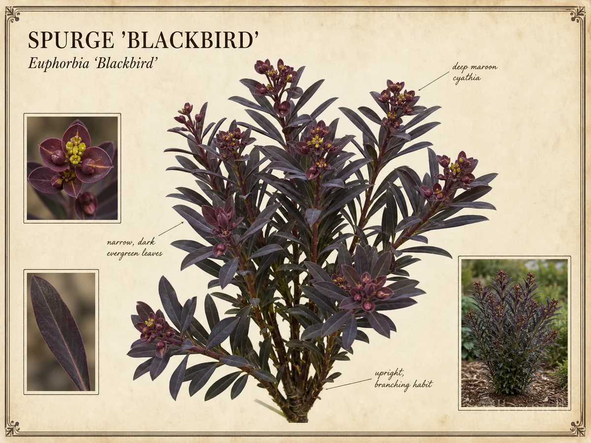 Spurge ‘Blackbird’ (Euphorbia ‘Blackbird’)