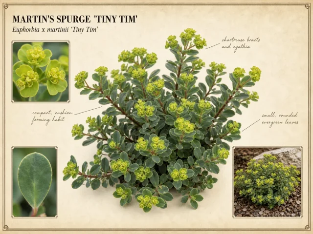 Martin’s Spurge ‘Tiny Tim’ (Euphorbia x martinii ‘Tiny Tim’)