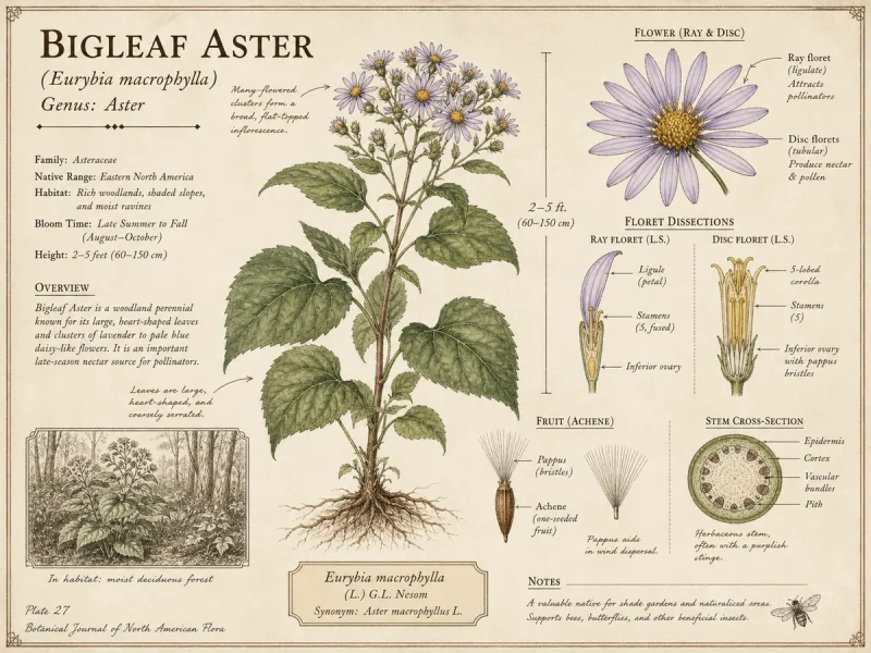 Bigleaf Aster (Eurybia macrophylla)