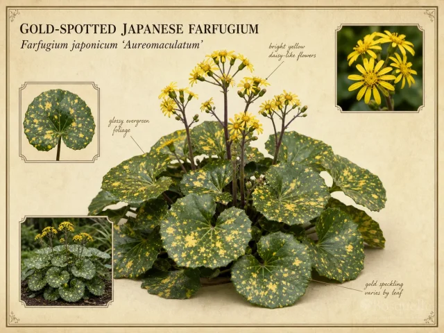 Gold-spotted Japanese Farfugium (Farfugium japonicum ‘Aureomaculatum’)