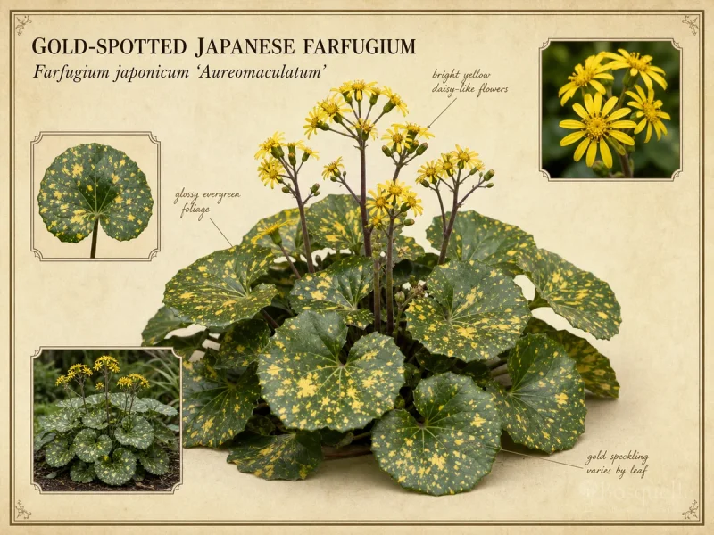 Gold-spotted Japanese Farfugium (Farfugium japonicum ‘Aureomaculatum’)