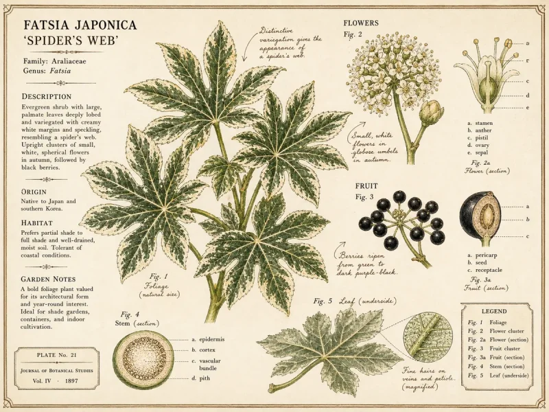 Japanese Aralia 'Spider's Web'